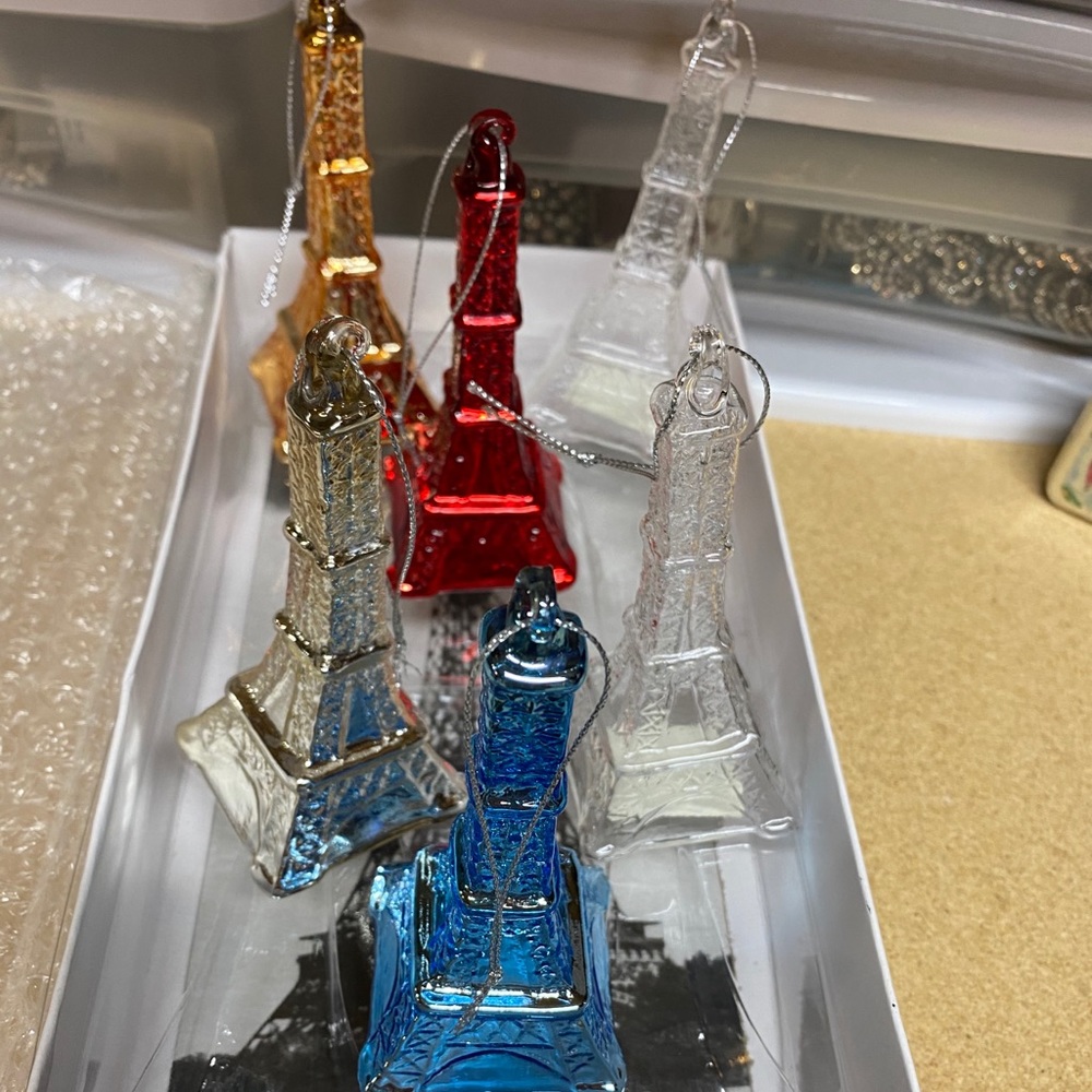 NEW $7 ea. Beautiful 6 Eiffel Tower Ornaments $7 each